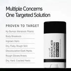 DailyBlend Glycolic Acid Body Stick uncapped, showing the solid glycolic acid formula