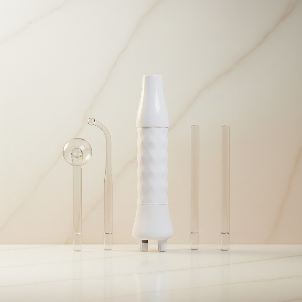 High Frequency Wand on Cream Marble